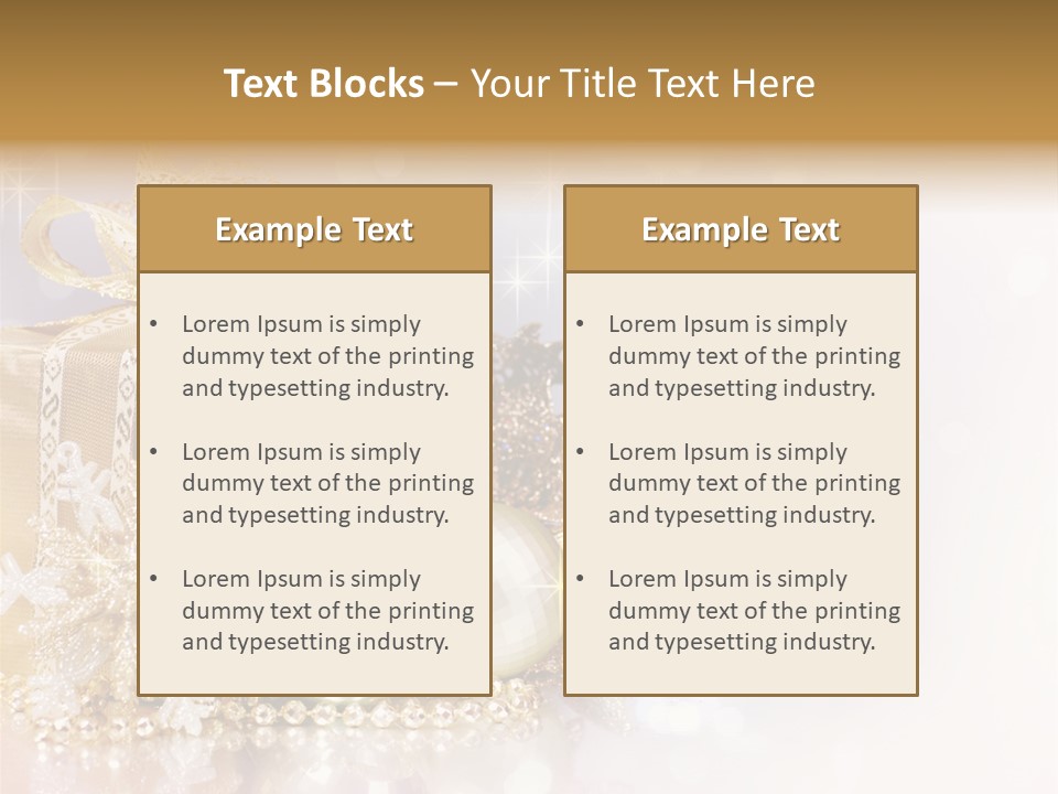 Gold Blur Celebration PowerPoint Template