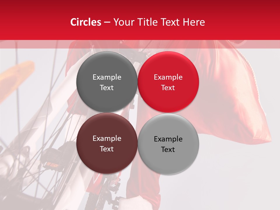 Santa Claus On A Bike PowerPoint Template