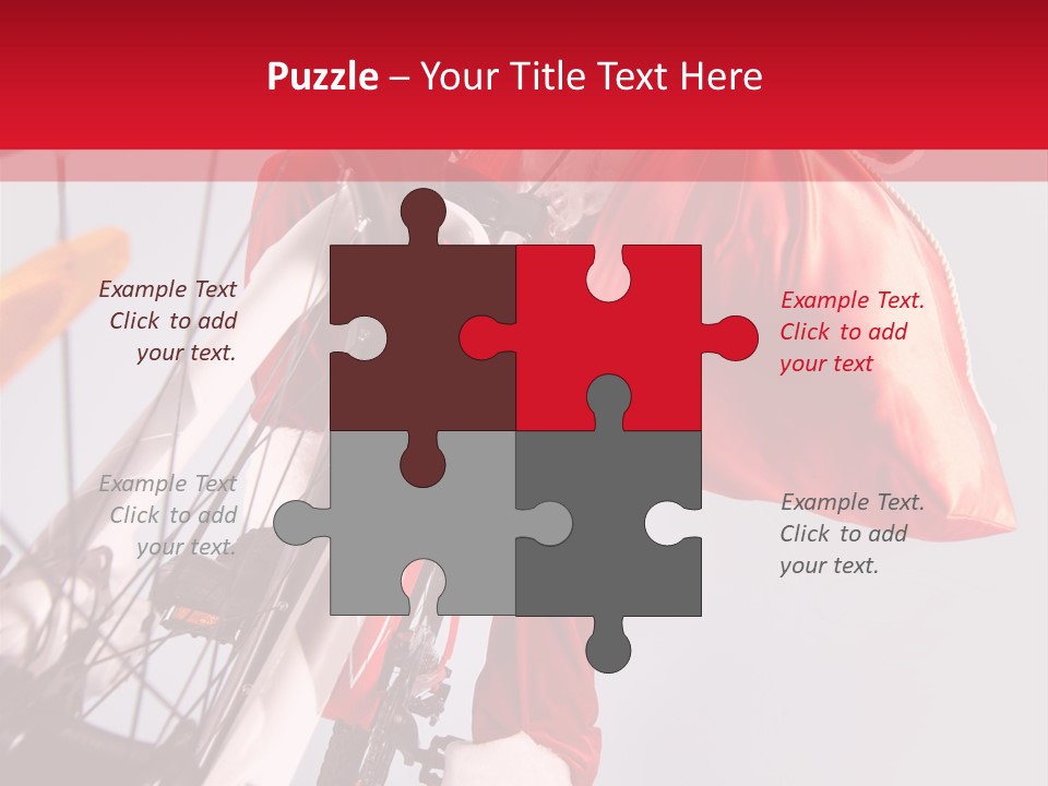 Santa Claus On A Bike PowerPoint Template