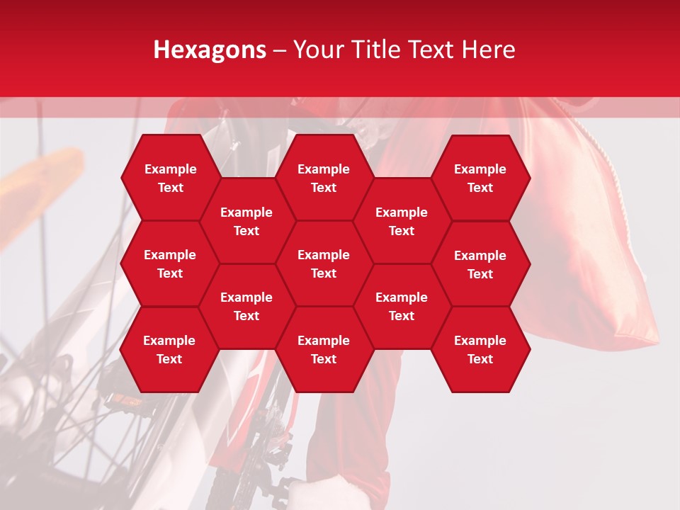 Santa Claus On A Bike PowerPoint Template