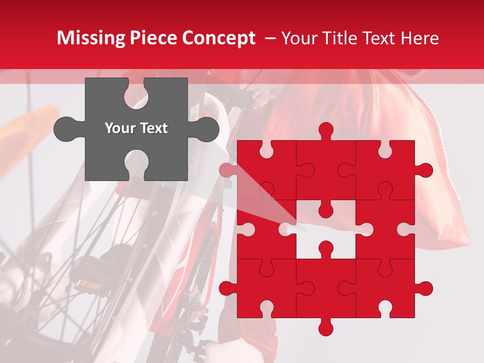 Santa Claus On A Bike PowerPoint Template