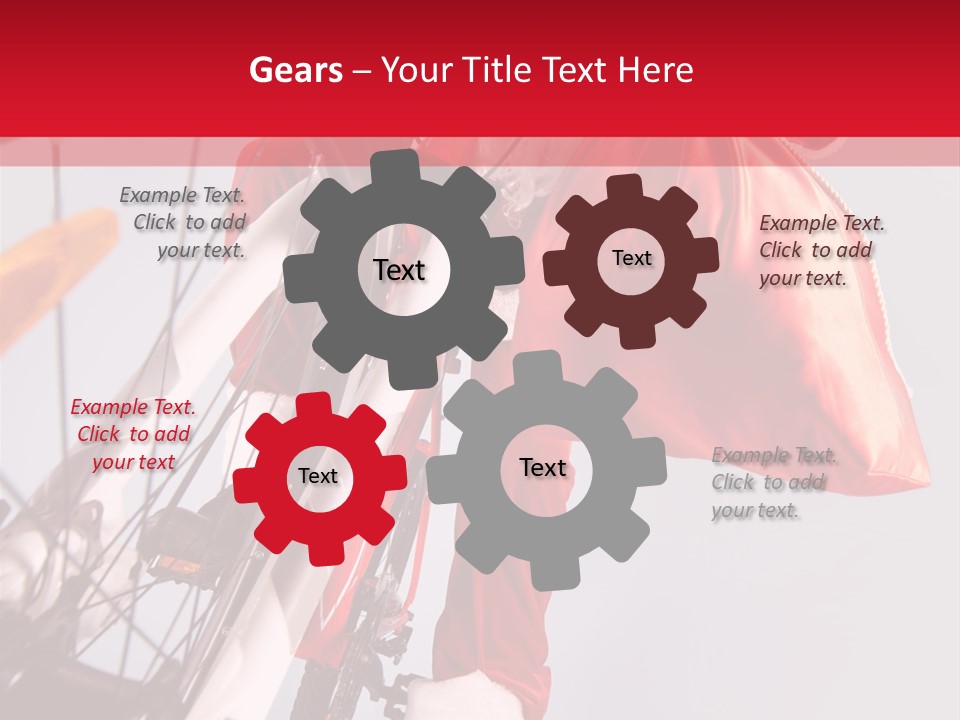 Santa Claus On A Bike PowerPoint Template