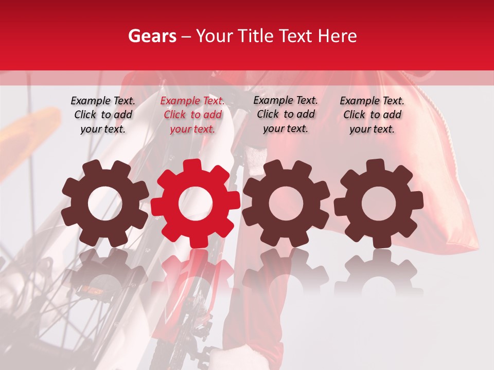 Santa Claus On A Bike PowerPoint Template