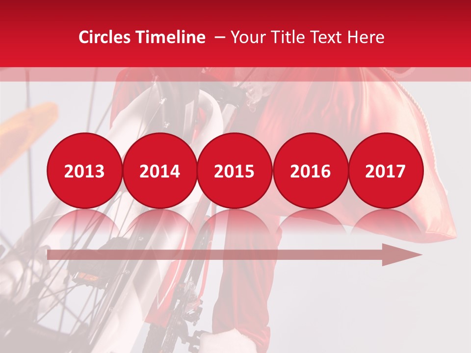 Santa Claus On A Bike PowerPoint Template