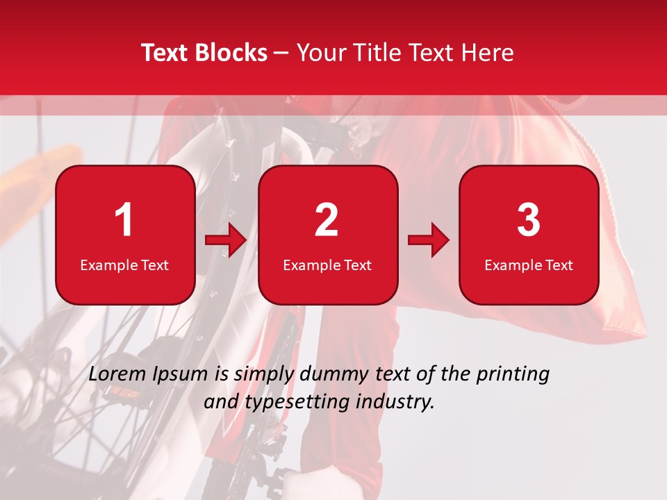 Santa Claus On A Bike PowerPoint Template