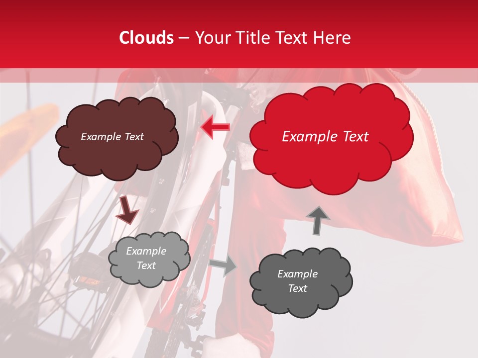 Santa Claus On A Bike PowerPoint Template
