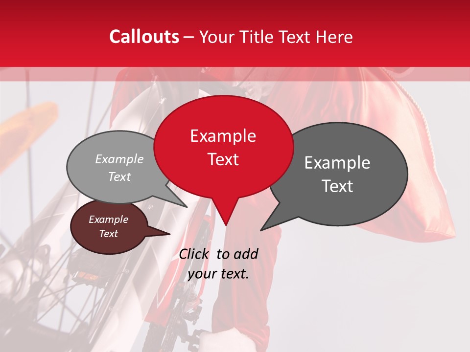 Santa Claus On A Bike PowerPoint Template