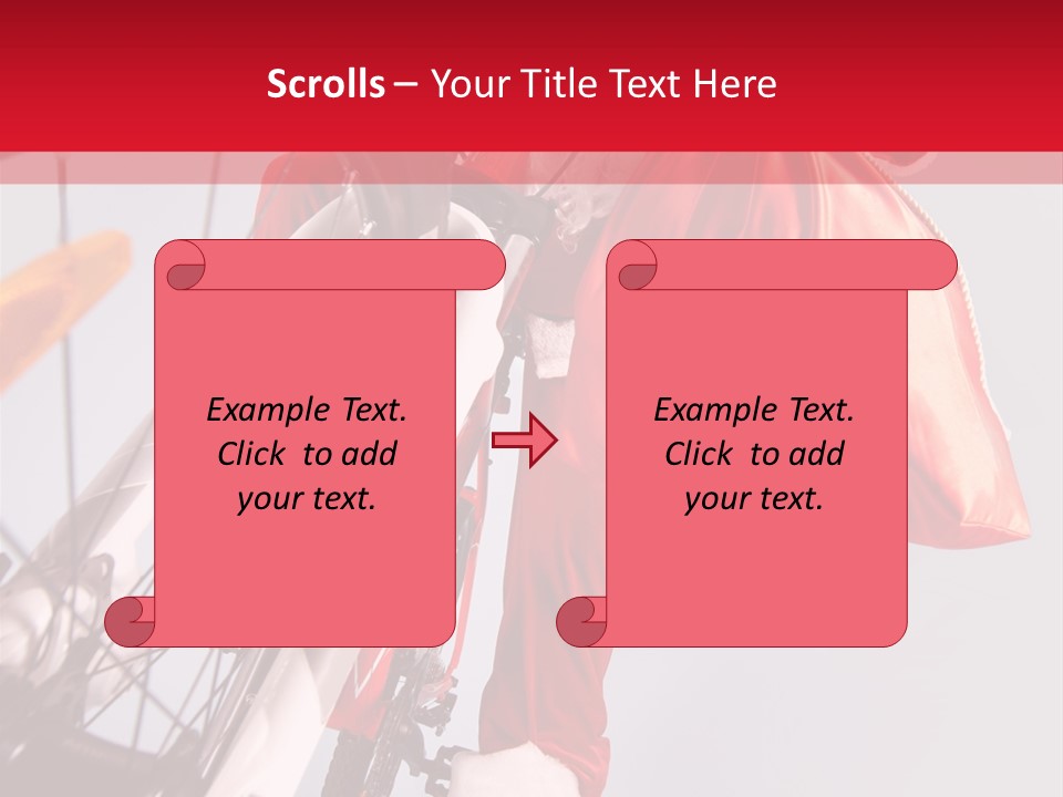 Santa Claus On A Bike PowerPoint Template