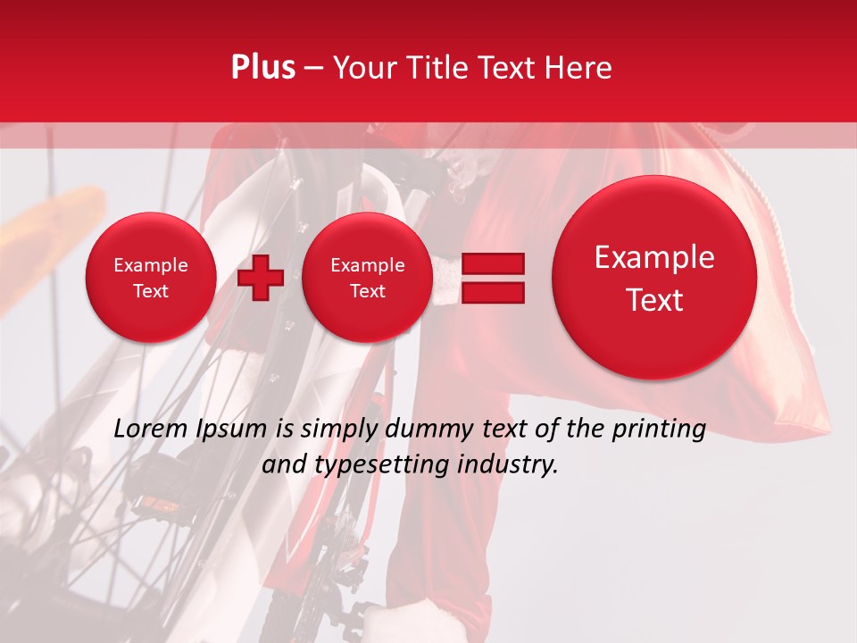 Santa Claus On A Bike PowerPoint Template