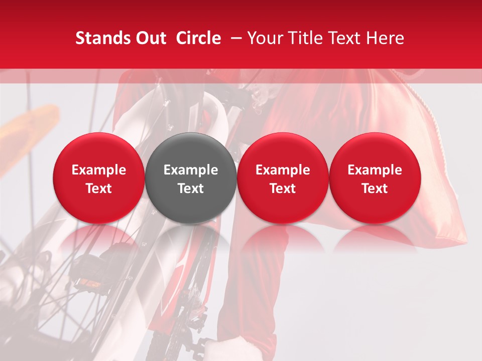 Santa Claus On A Bike PowerPoint Template