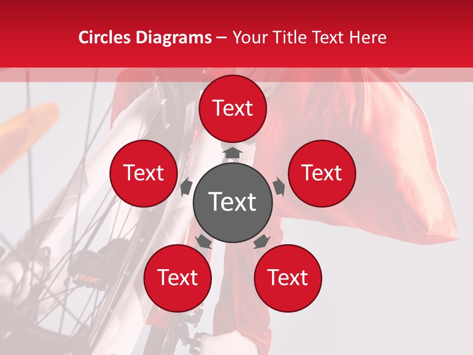 Santa Claus On A Bike PowerPoint Template