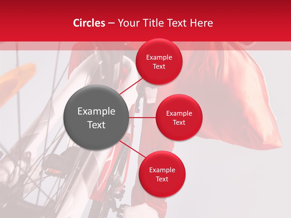 Santa Claus On A Bike PowerPoint Template