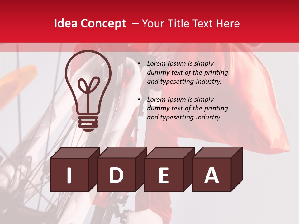 Santa Claus On A Bike PowerPoint Template