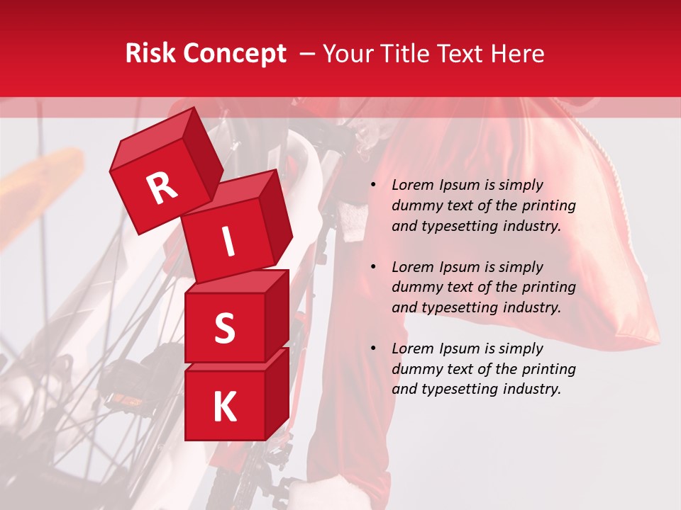 Santa Claus On A Bike PowerPoint Template