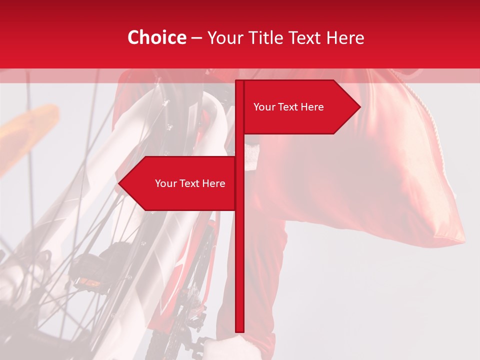 Santa Claus On A Bike PowerPoint Template