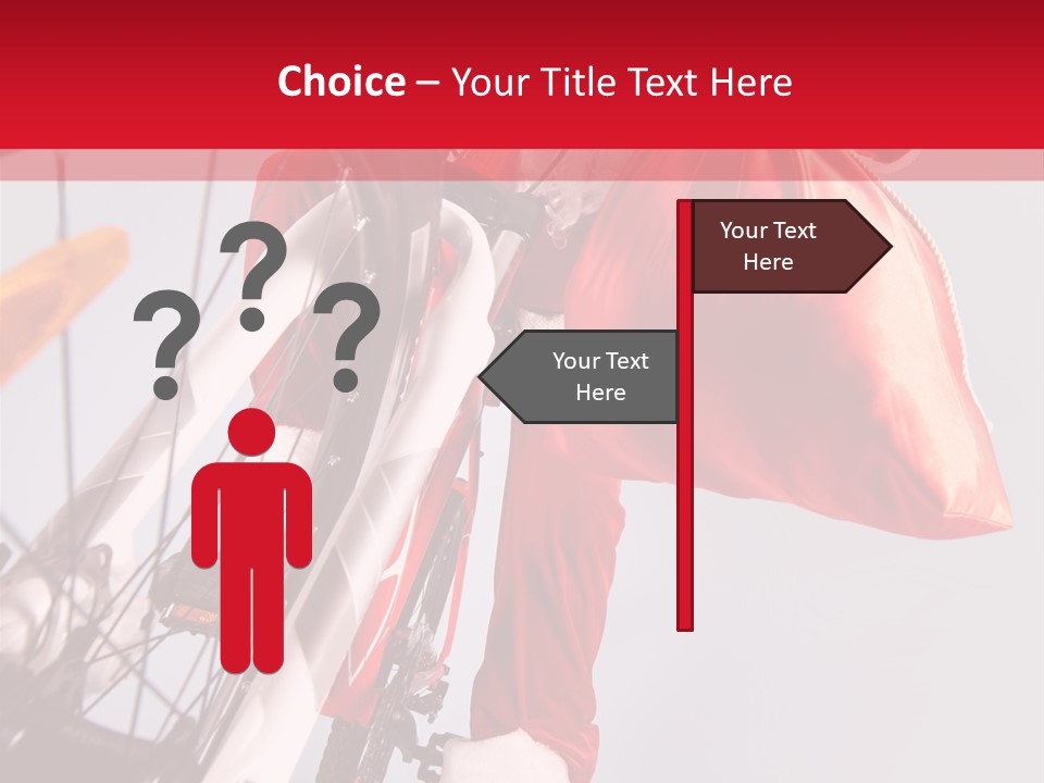 Santa Claus On A Bike PowerPoint Template