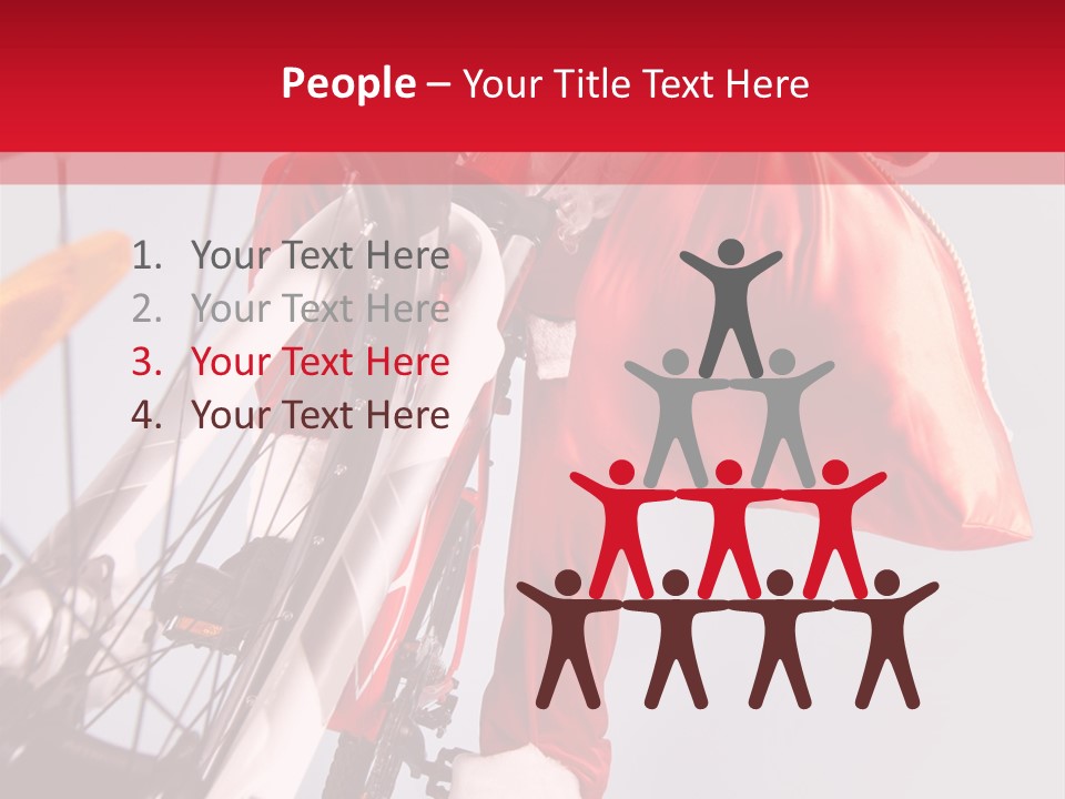 Santa Claus On A Bike PowerPoint Template