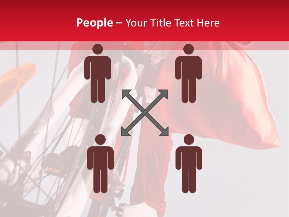 Santa Claus On A Bike PowerPoint Template