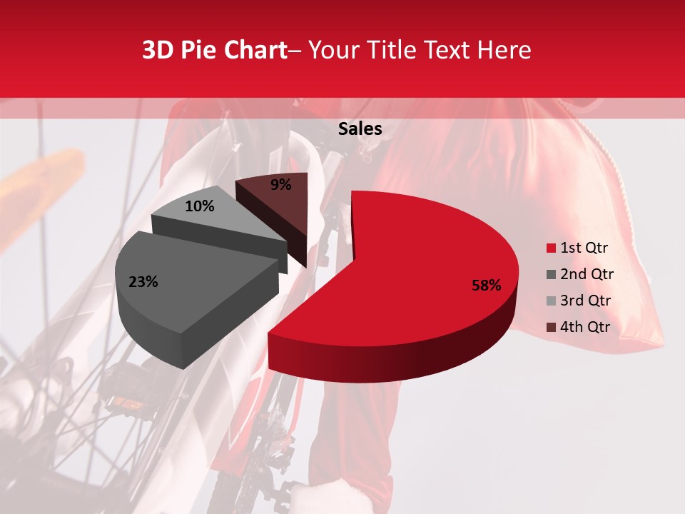 Santa Claus On A Bike PowerPoint Template