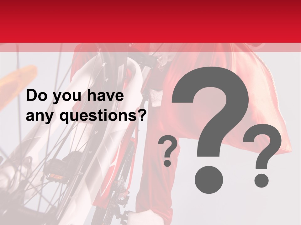 Santa Claus On A Bike PowerPoint Template