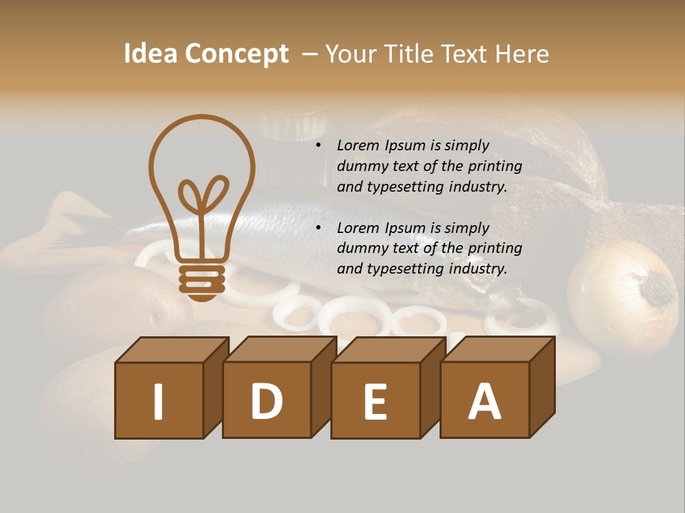 Seafood Cooking Plate PowerPoint Template