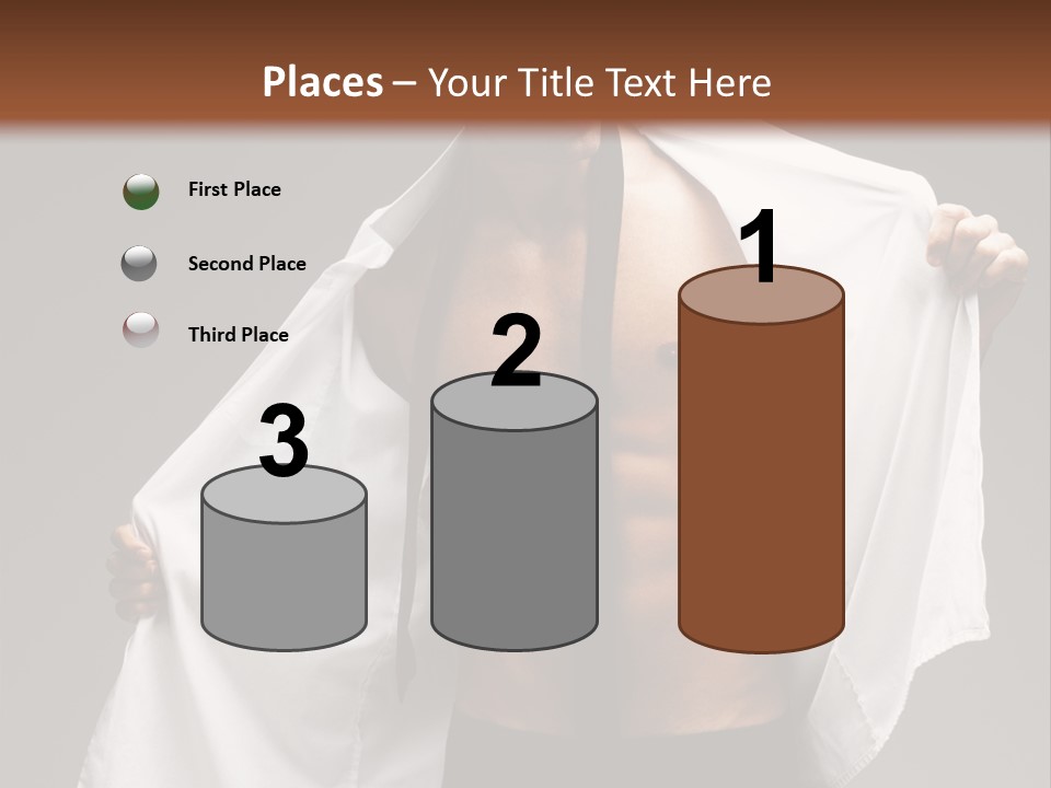 Man With White Shirt PowerPoint Template