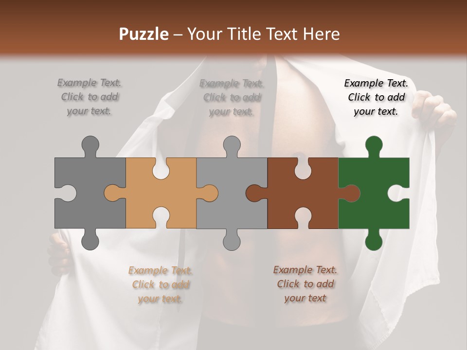 Man With White Shirt PowerPoint Template