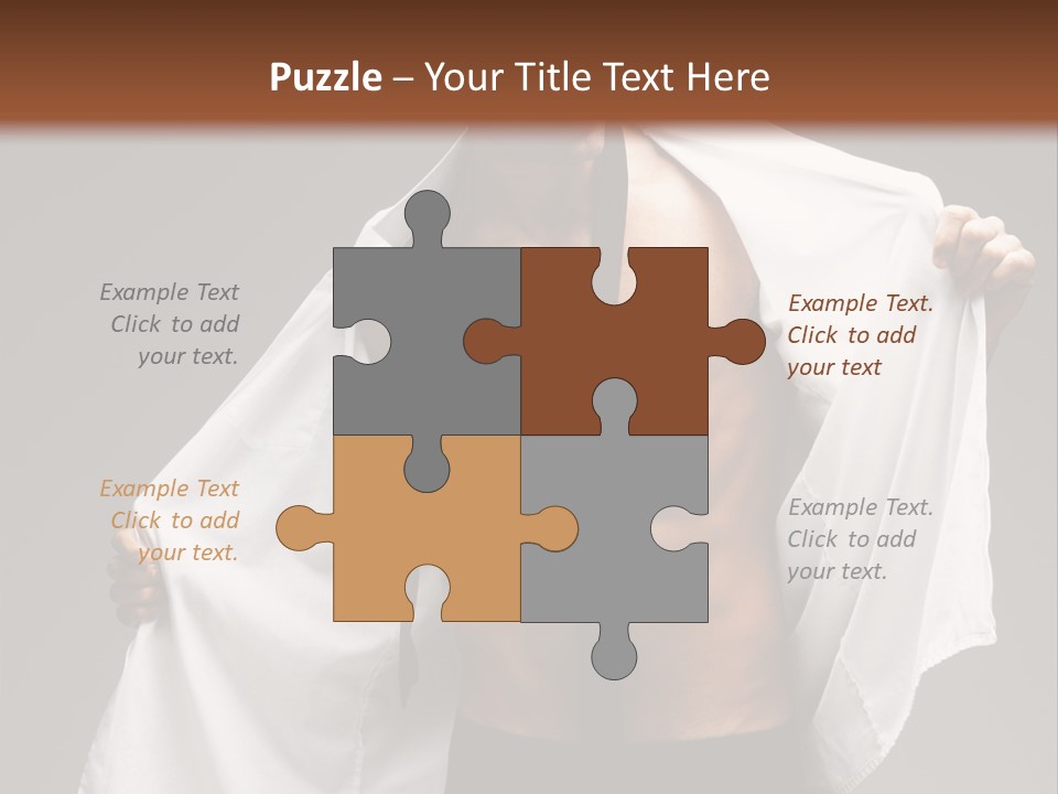 Man With White Shirt PowerPoint Template