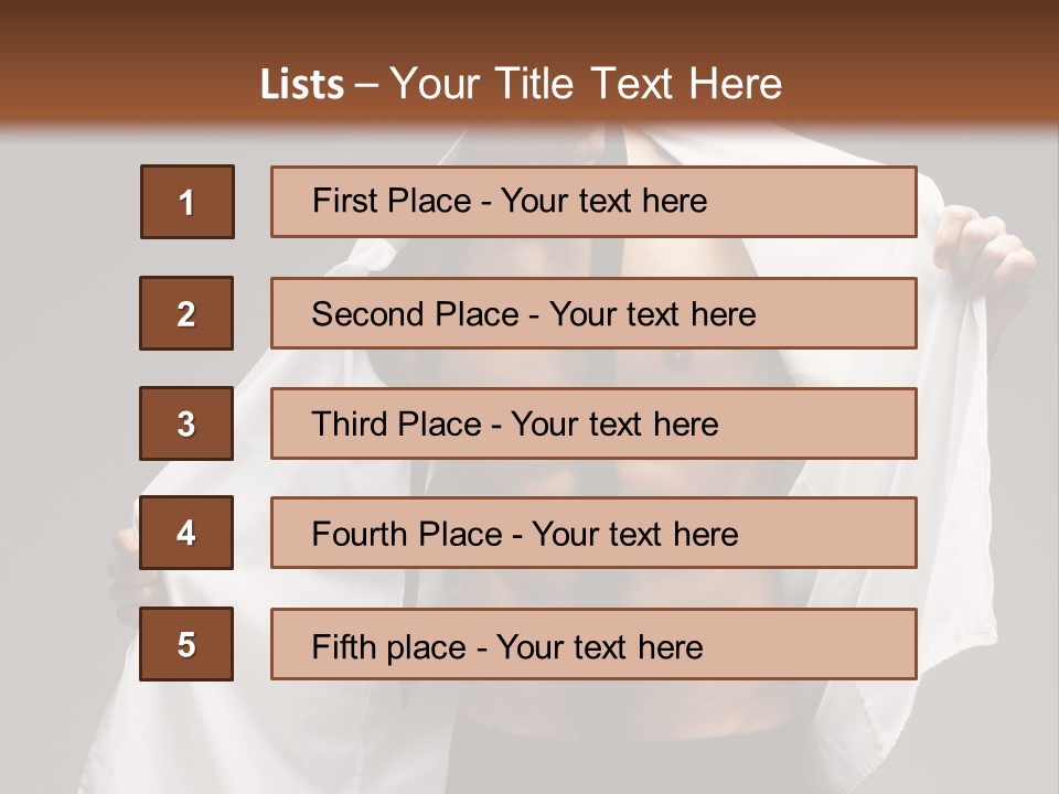 Man With White Shirt PowerPoint Template