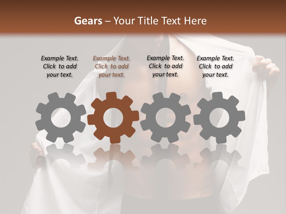 Man With White Shirt PowerPoint Template