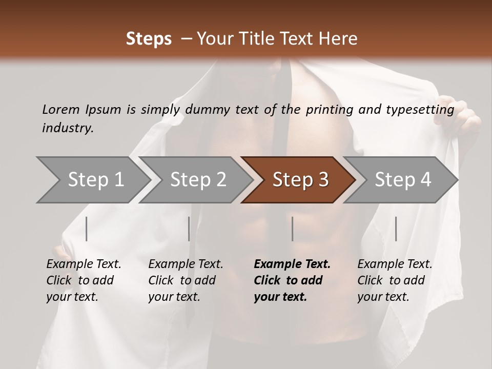 Man With White Shirt PowerPoint Template