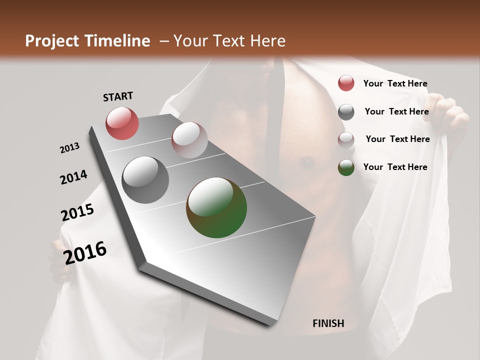 Man With White Shirt PowerPoint Template