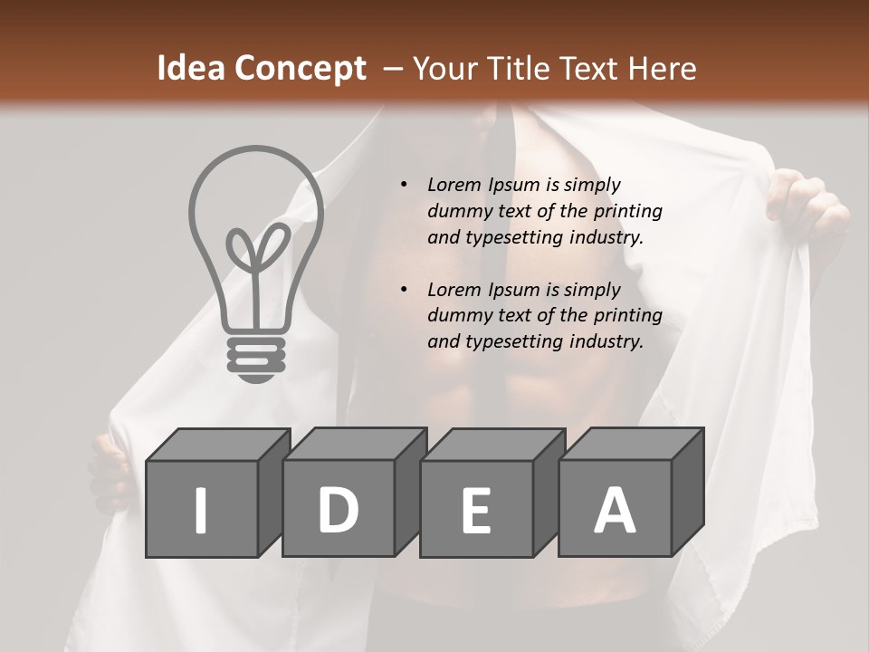 Man With White Shirt PowerPoint Template