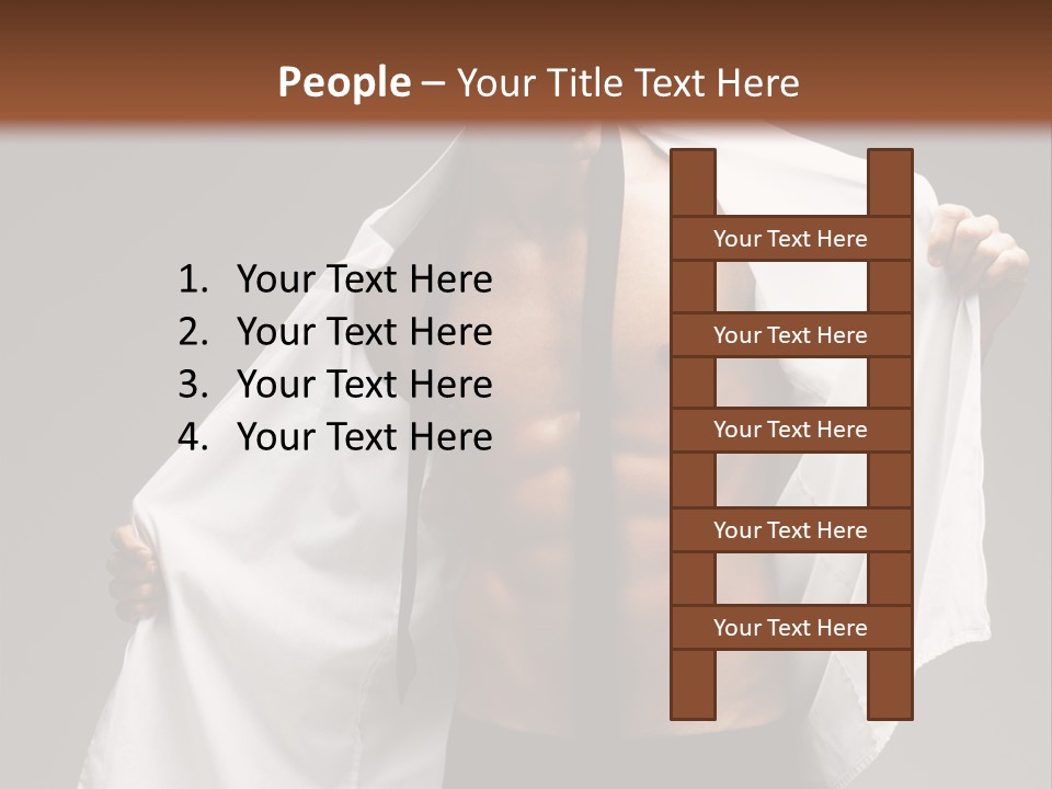 Man With White Shirt PowerPoint Template