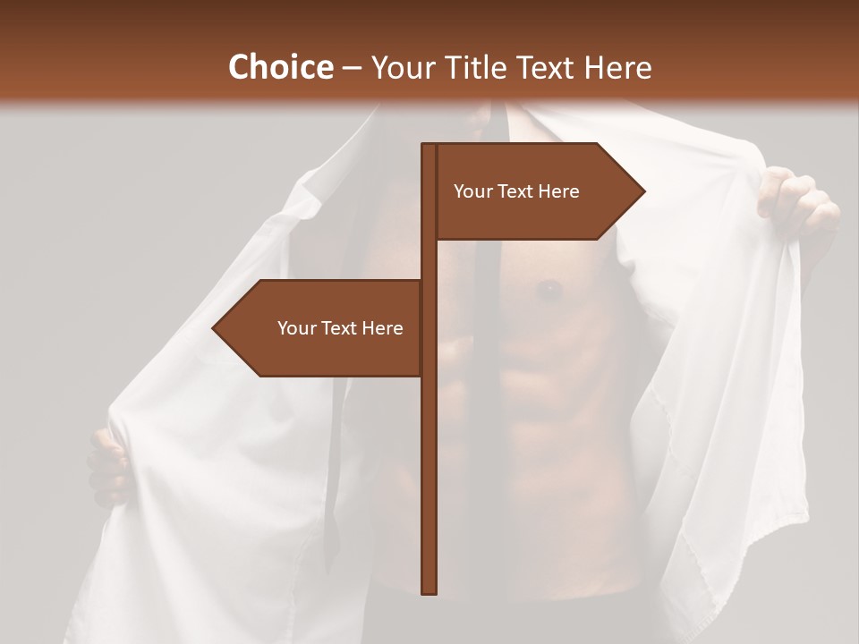 Man With White Shirt PowerPoint Template