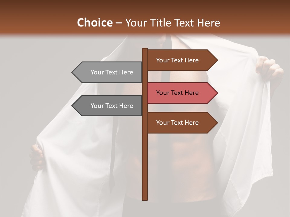 Man With White Shirt PowerPoint Template