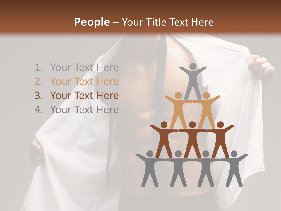 Man With White Shirt PowerPoint Template