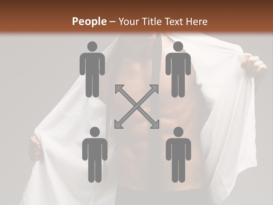 Man With White Shirt PowerPoint Template