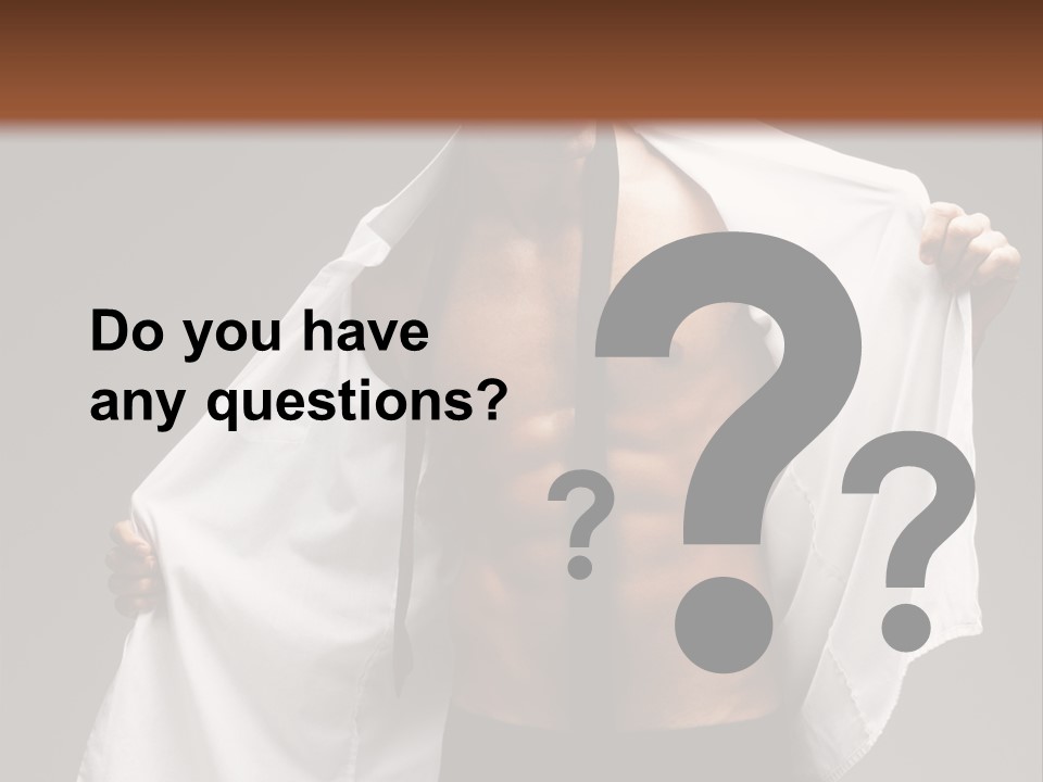 Man With White Shirt PowerPoint Template