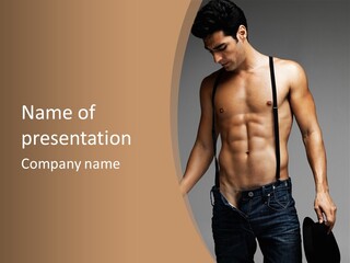 Attractive Man PowerPoint Template