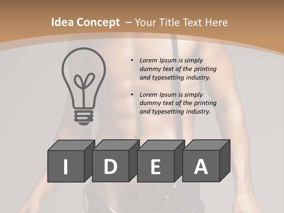 Attractive Man PowerPoint Template