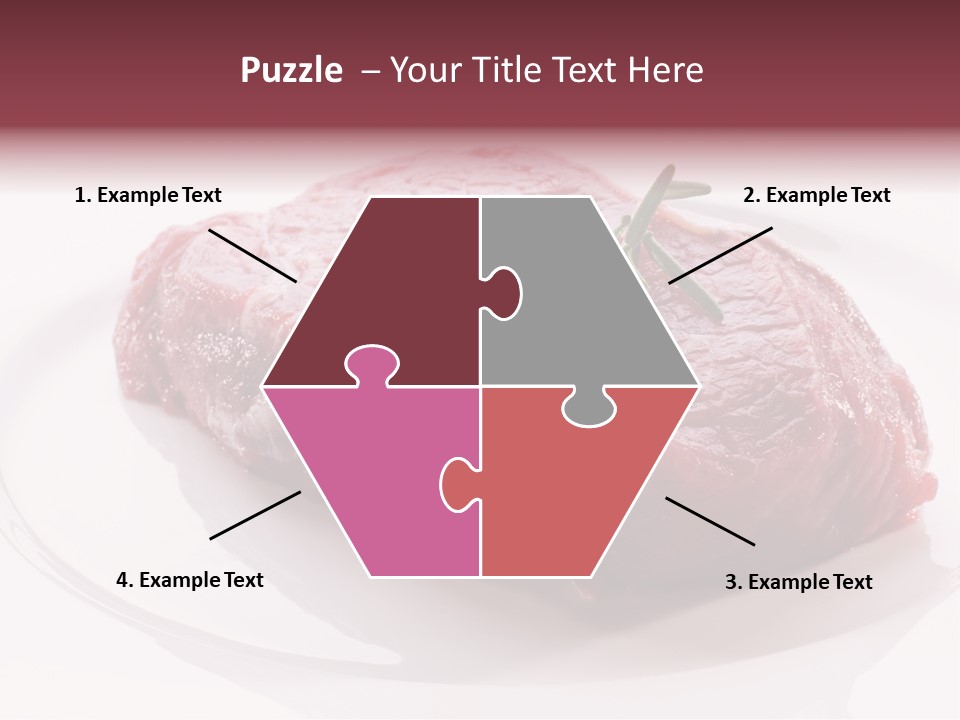 Fresh Rosemary Meat PowerPoint Template