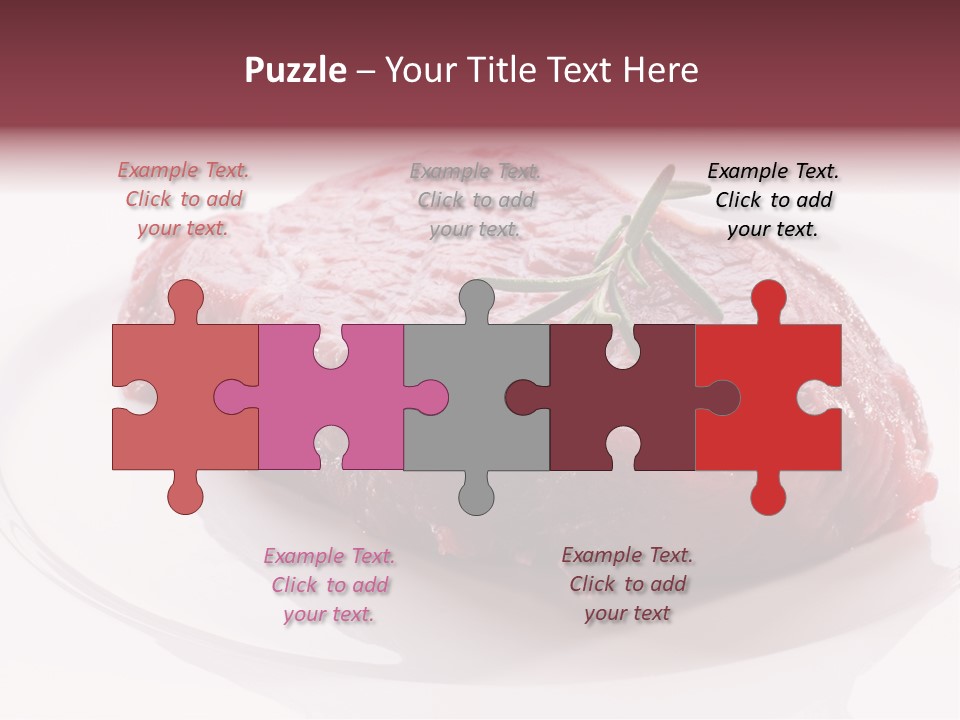 Fresh Rosemary Meat PowerPoint Template