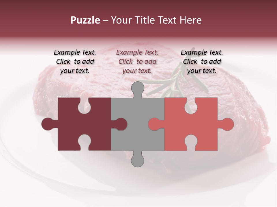 Fresh Rosemary Meat PowerPoint Template