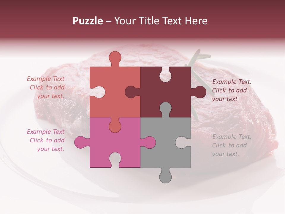 Fresh Rosemary Meat PowerPoint Template