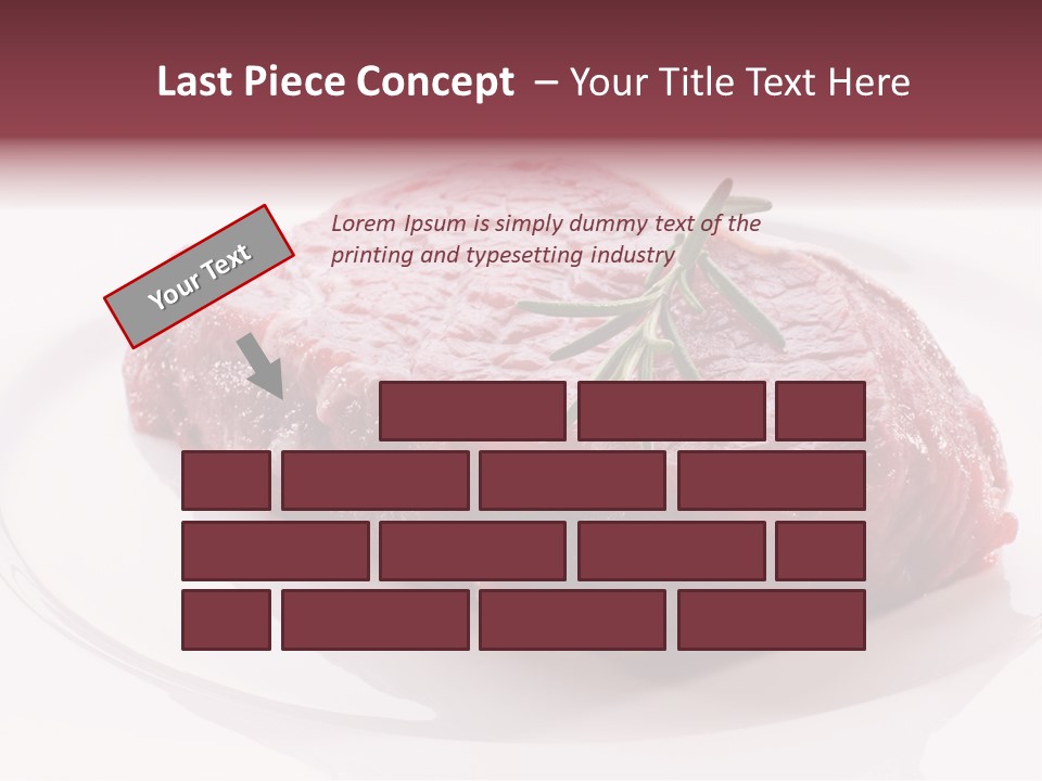 Fresh Rosemary Meat PowerPoint Template