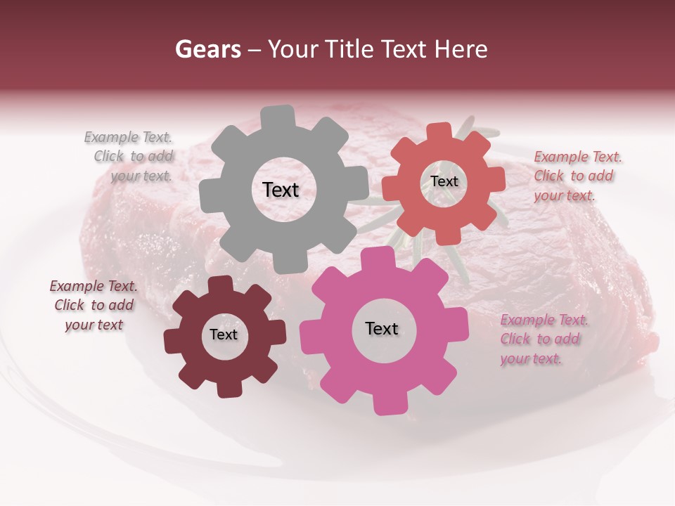 Fresh Rosemary Meat PowerPoint Template