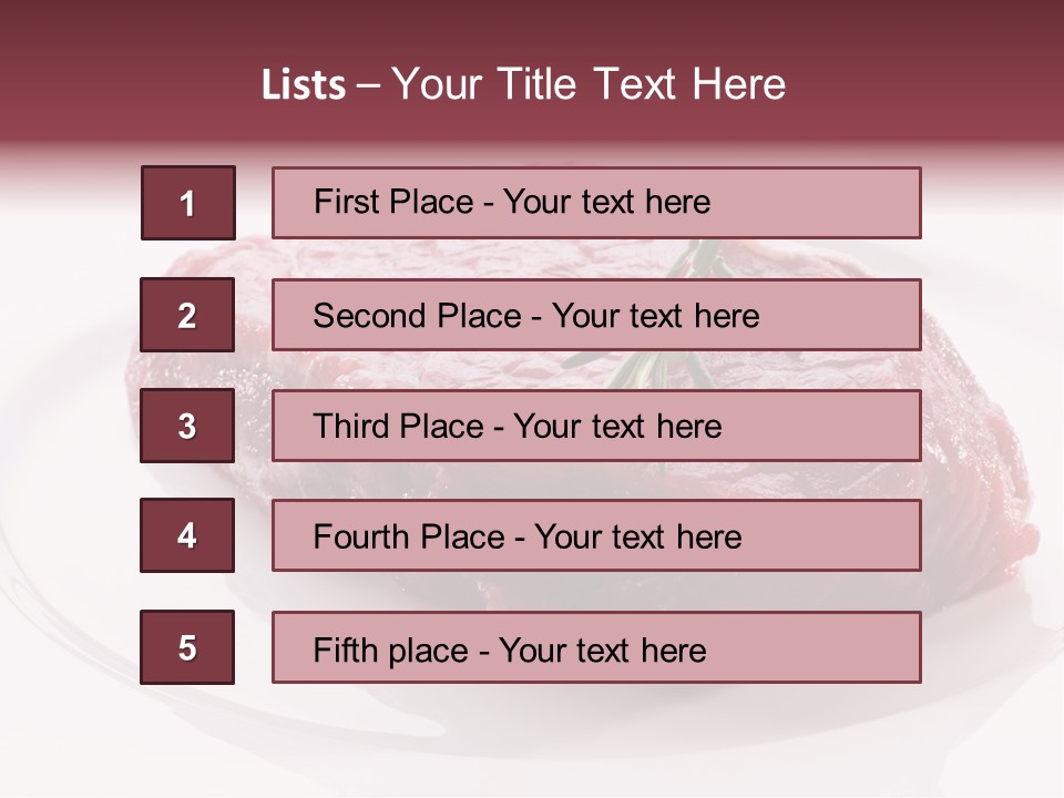 Fresh Rosemary Meat PowerPoint Template