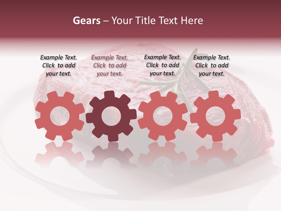 Fresh Rosemary Meat PowerPoint Template