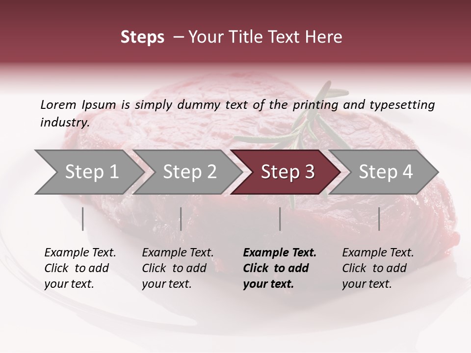 Fresh Rosemary Meat PowerPoint Template